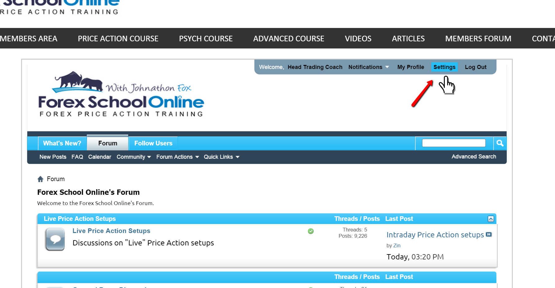 Forum profiles